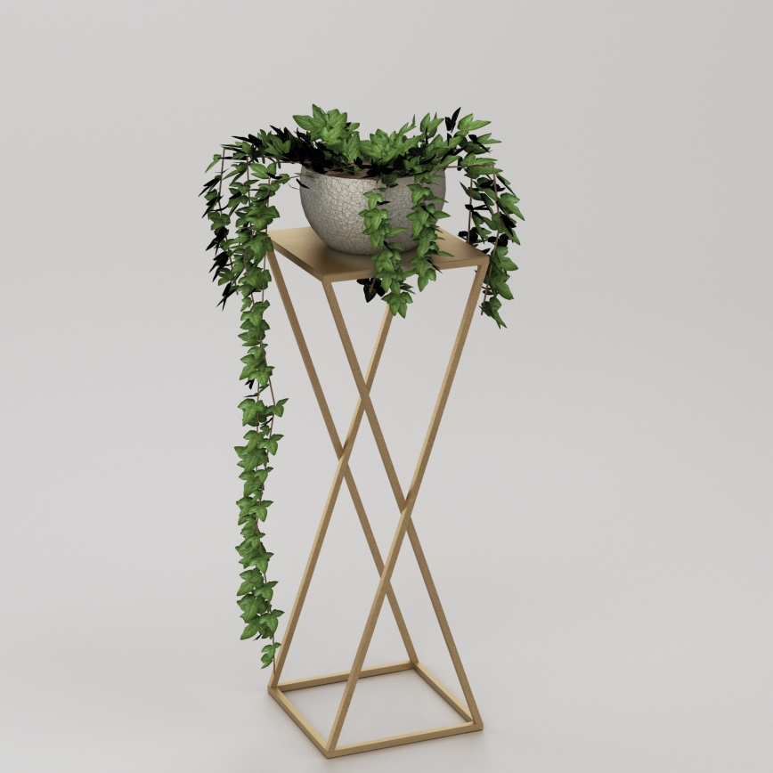 Kukkateline 70x24 cm kultainen