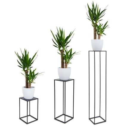 Kukkateline 70x24 cm musta