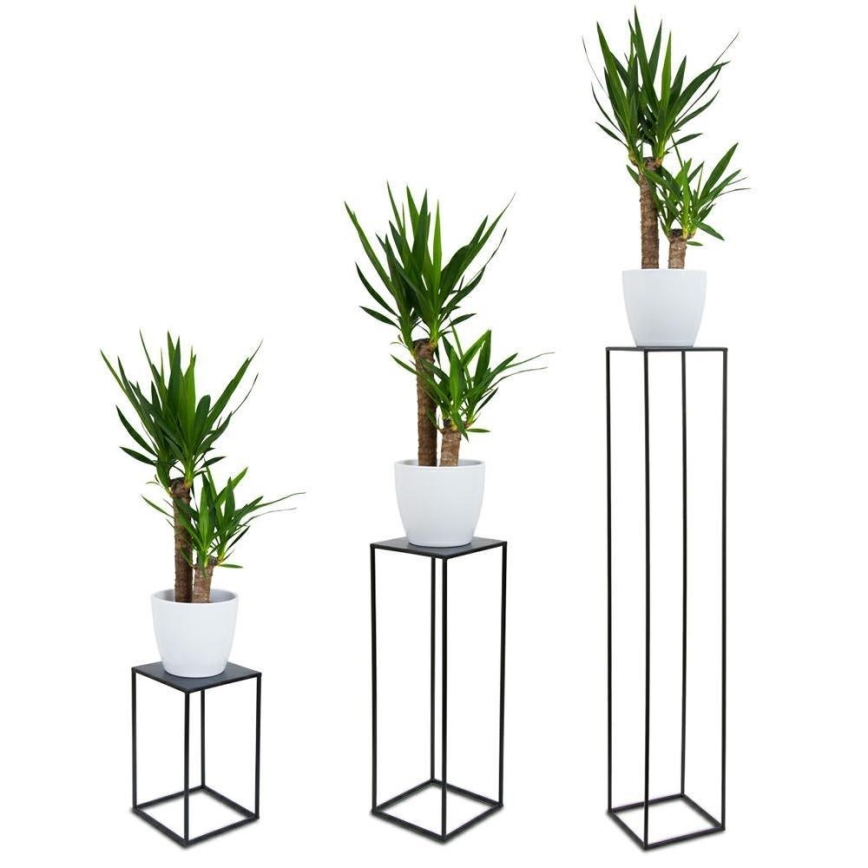 Kukkateline 70x24 cm musta