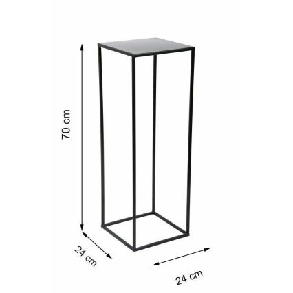 Kukkateline 70x24 cm musta