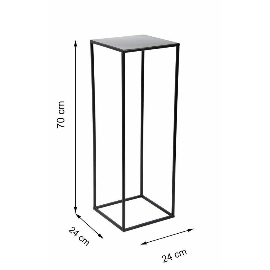 Kukkateline 70x24 cm musta