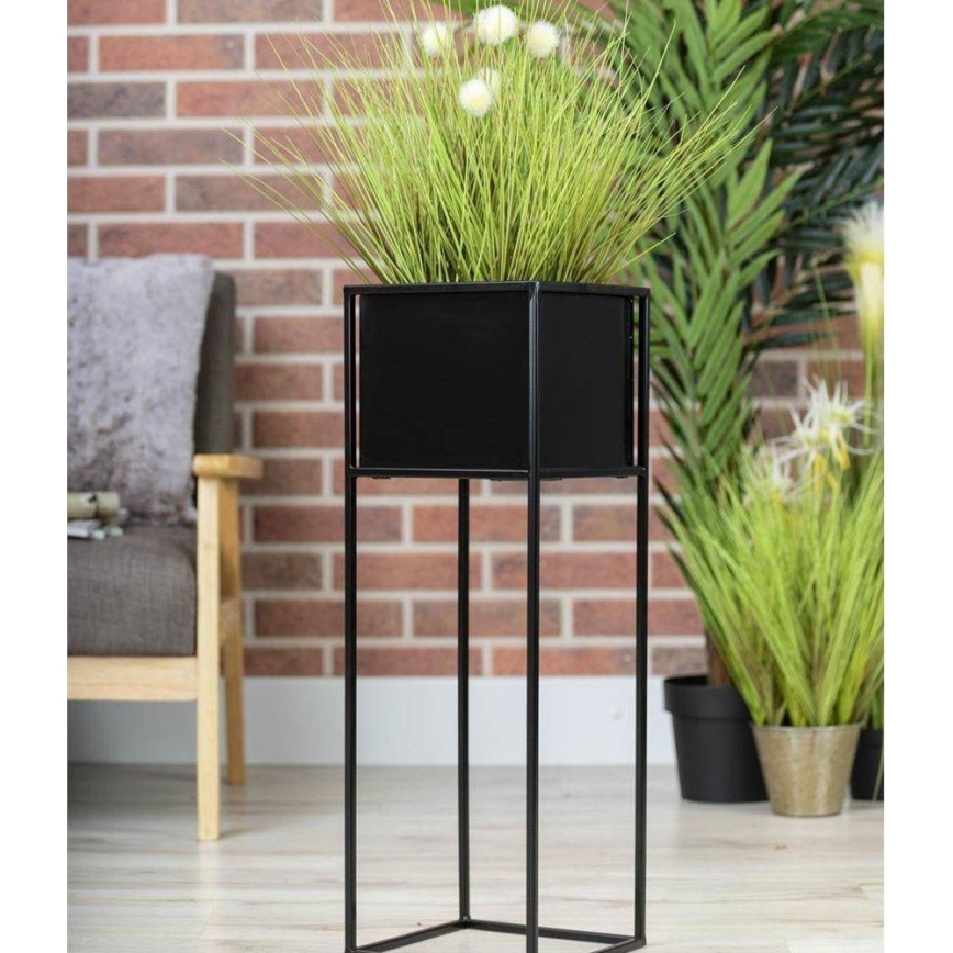 Kukkateline 70x24 cm musta