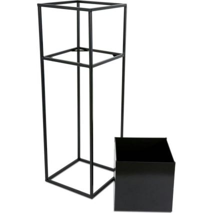 Kukkateline 70x24 cm musta