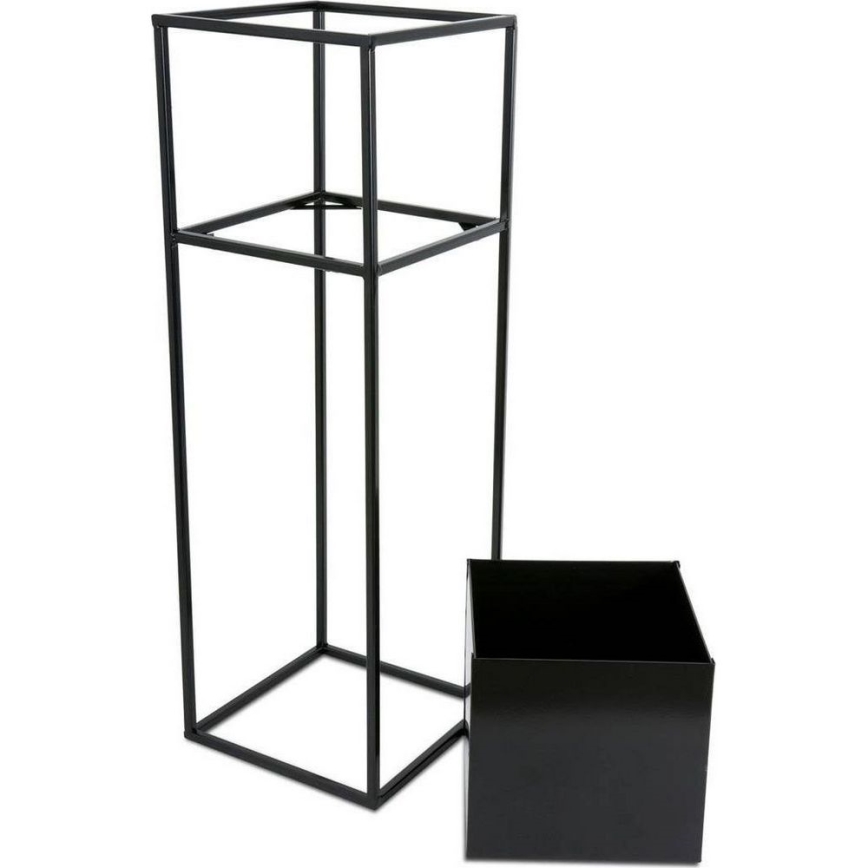 Kukkateline 70x24 cm musta