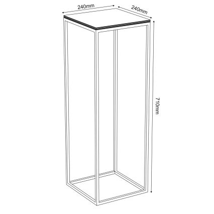 Kukkateline 70x24 cm musta