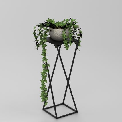 Kukkateline 70x24 cm musta