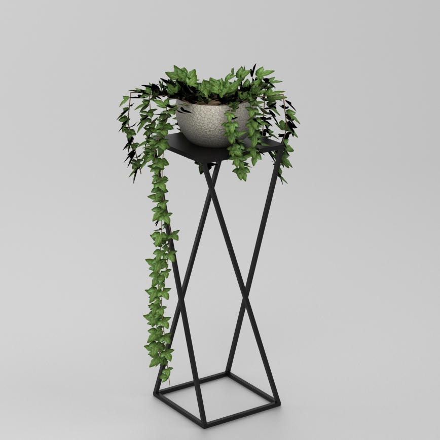 Kukkateline 70x24 cm musta