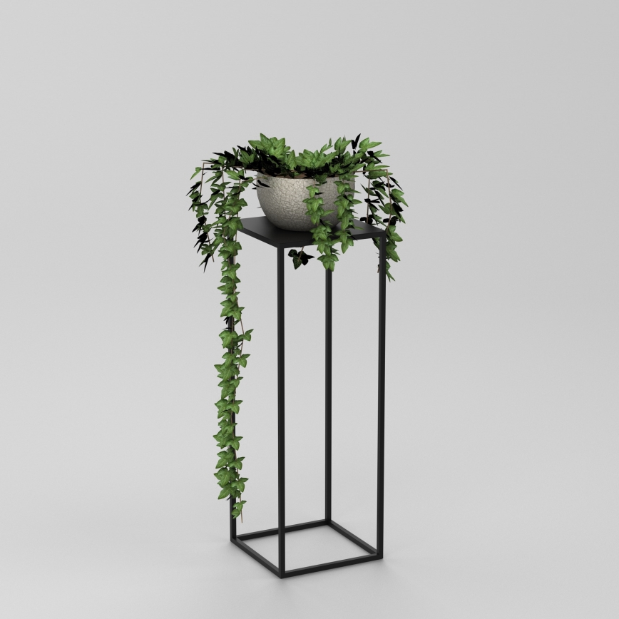 Kukkateline 70x24 cm musta