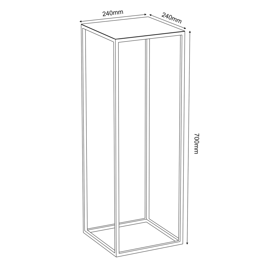Kukkateline 70x24 cm musta