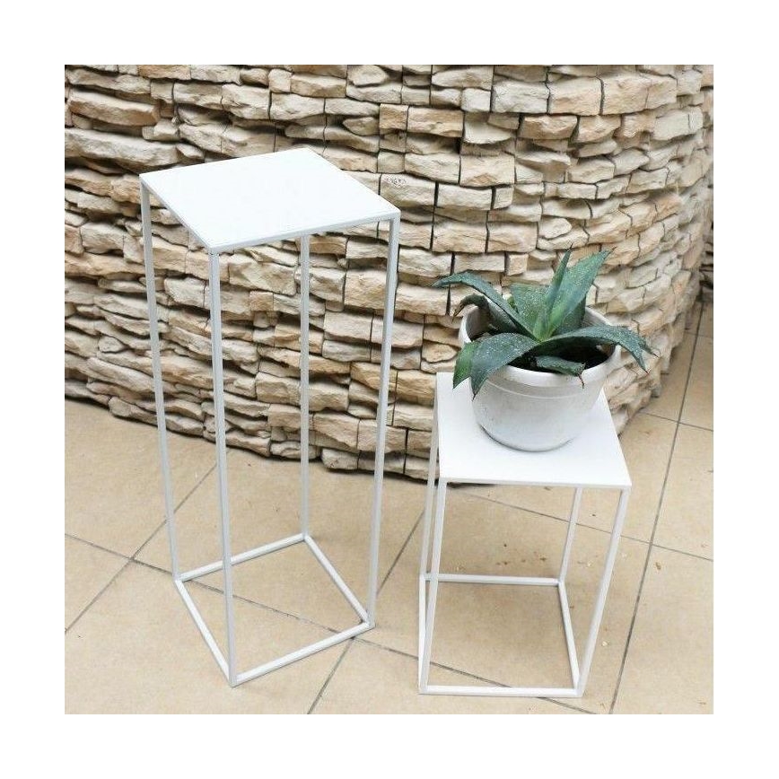 Kukkateline 70x24 cm valkoinen