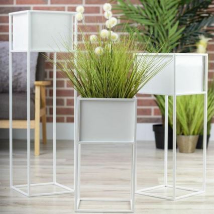 Kukkateline 70x24 cm valkoinen