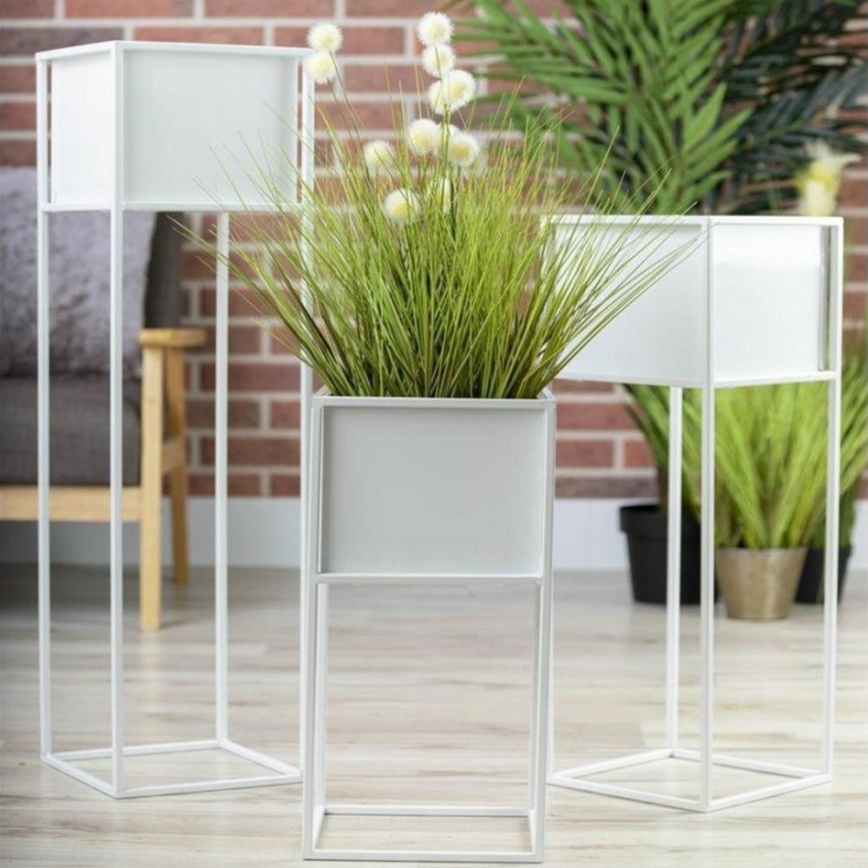 Kukkateline 70x24 cm valkoinen