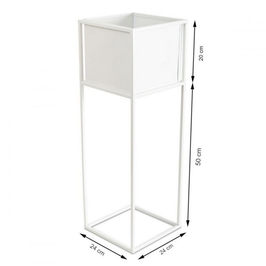 Kukkateline 70x24 cm valkoinen