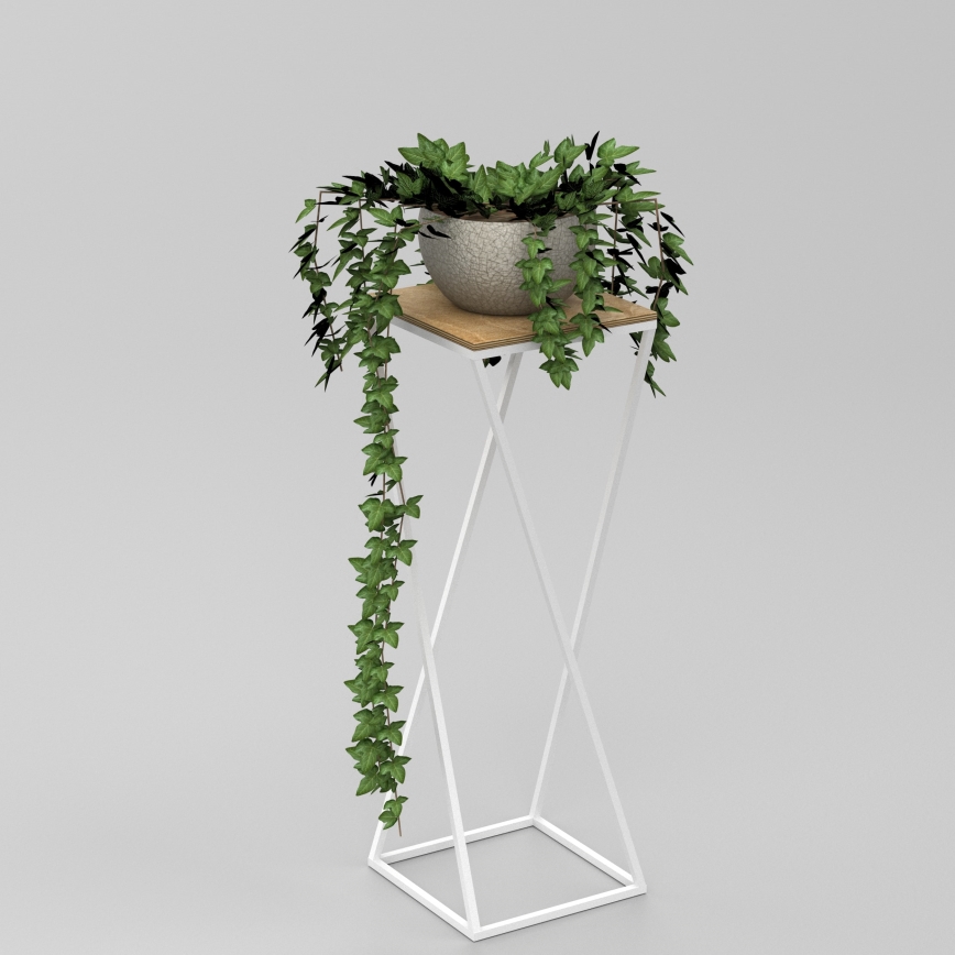 Kukkateline 70x24 cm valkoinen
