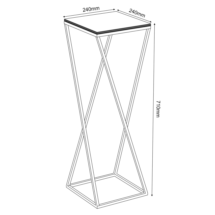 Kukkateline 70x24 cm valkoinen