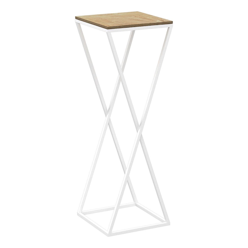 Kukkateline 70x24 cm valkoinen