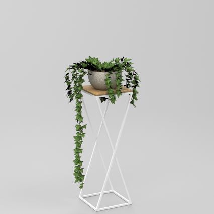 Kukkateline 70x24 cm valkoinen