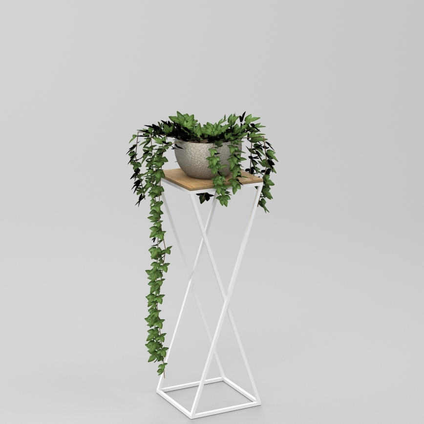 Kukkateline 70x24 cm valkoinen