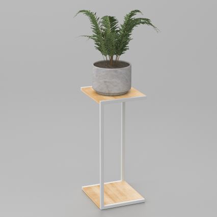Kukkasteline 70x30x34 cm valkoinen