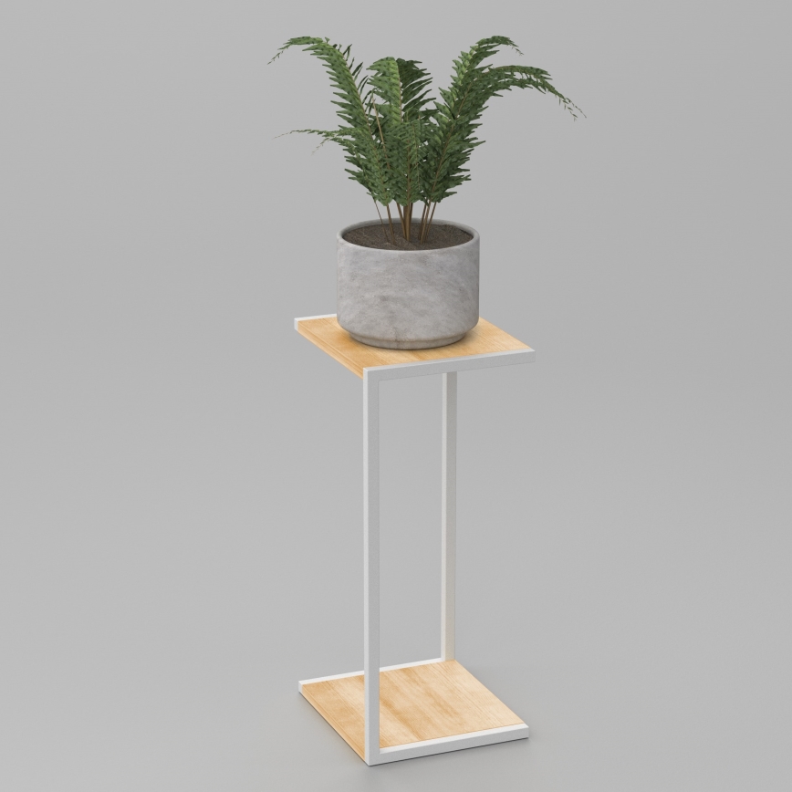 Kukkasteline 70x30x34 cm valkoinen