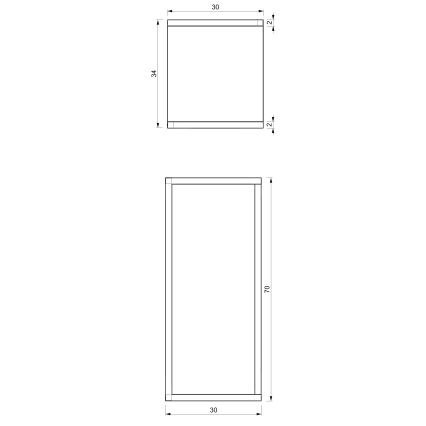 Kukkasteline 70x30x34 cm valkoinen