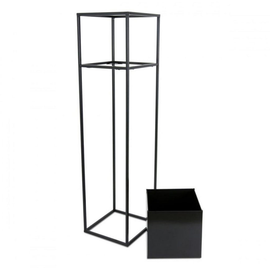 Kukkateline 90x24 cm musta