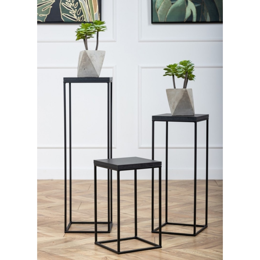 Kukkateline BASICLOFT 60x24 musta