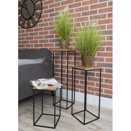 Kukkateline BASICLOFT 60x24 musta/ruskea
