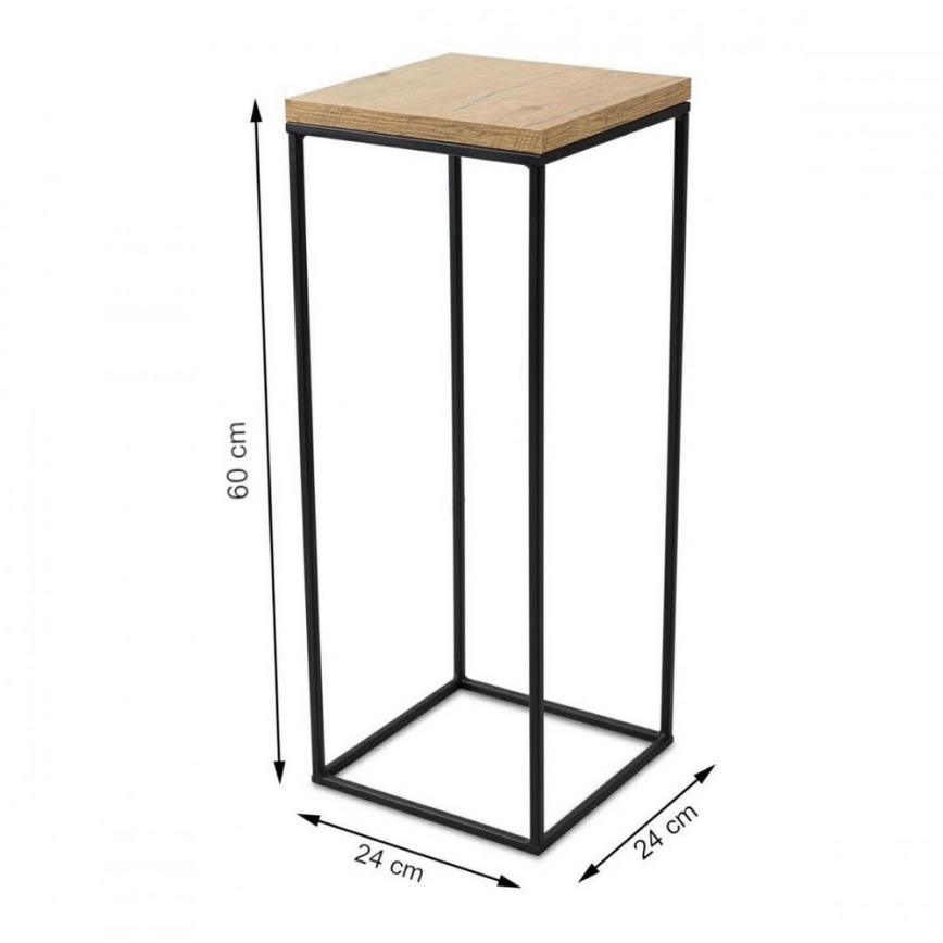 Kukkateline BASICLOFT 60x24 musta/ruskea