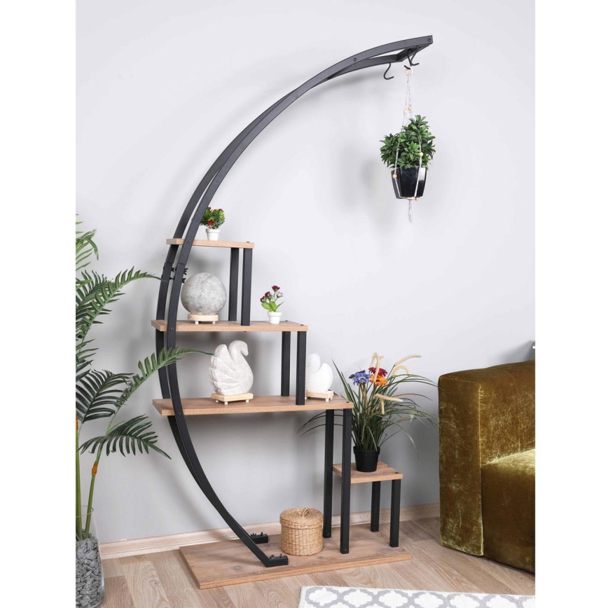 Kukkateline GARDEN 180x85 cm ruskea/musta