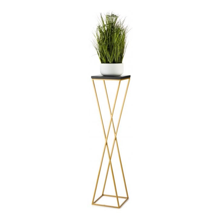 Kukkateline LOFT 100x24 cm kulta/musta
