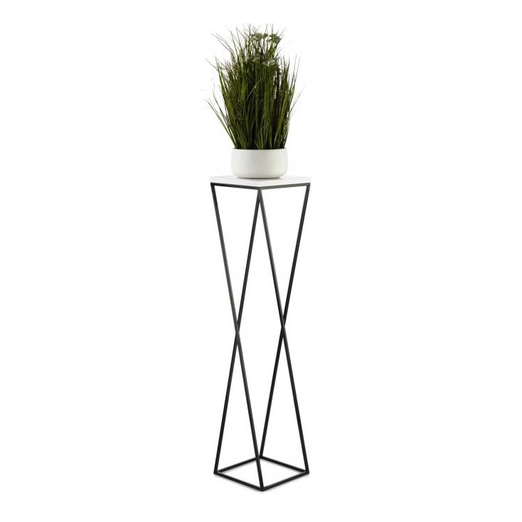 Kukkateline LOFT 100x24 cm musta/valkoinen