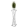 Kukkateline LOFT 100x24 cm musta/valkoinen