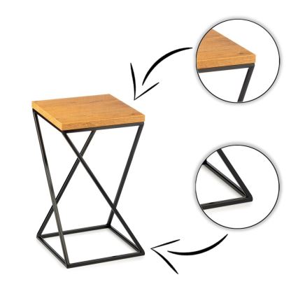 Kukkateline LOFT 40x24 cm musta/ruskea