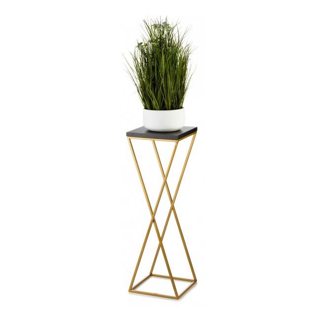 Kukkateline LOFT 70x24 cm kulta/musta