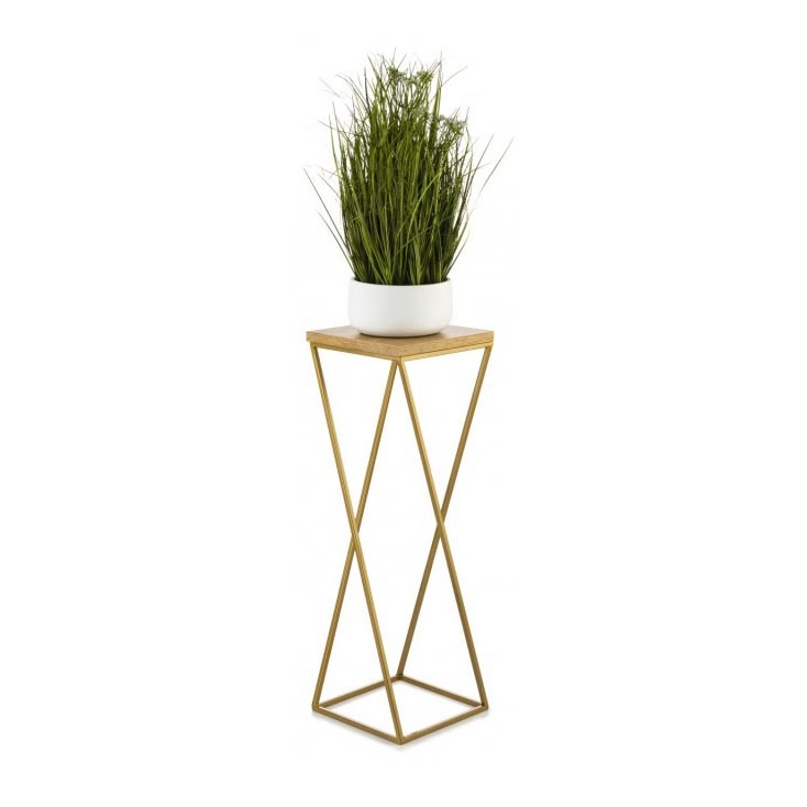 Kukkateline LOFT 70x24 cm kulta/ruskea