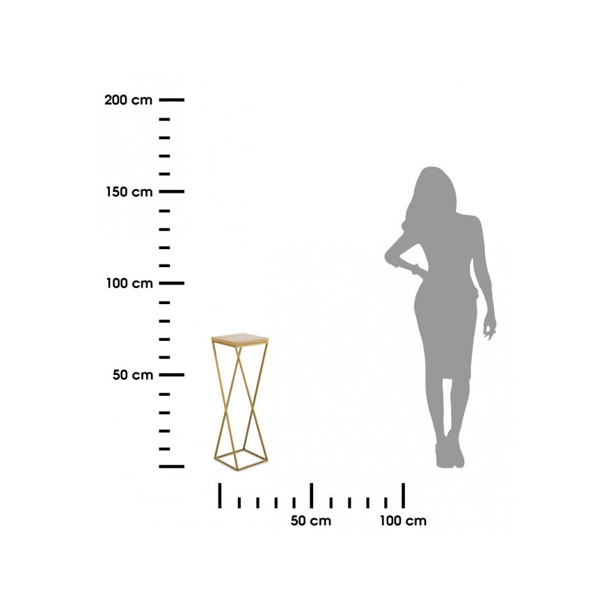 Kukkateline LOFT 70x24 cm kulta/ruskea