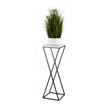 Kukkateline LOFT 70x24 cm musta/valkoinen