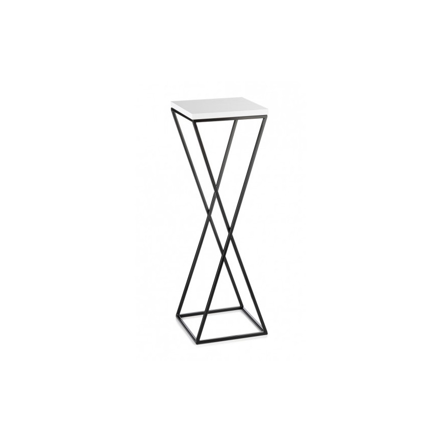 Kukkateline LOFT 70x24 cm musta/valkoinen
