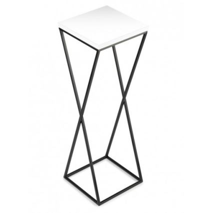Kukkateline LOFT 70x24 cm musta/valkoinen