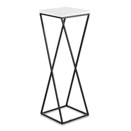 Kukkateline LOFT 70x24 cm musta/valkoinen