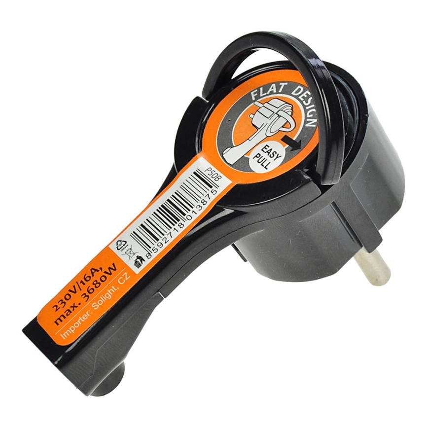 Kulmapistoke 230V/16A musta