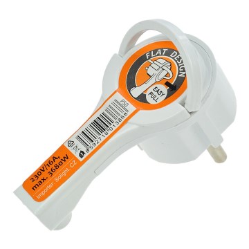 Kulmapistoke 230V/16A valkoinen
