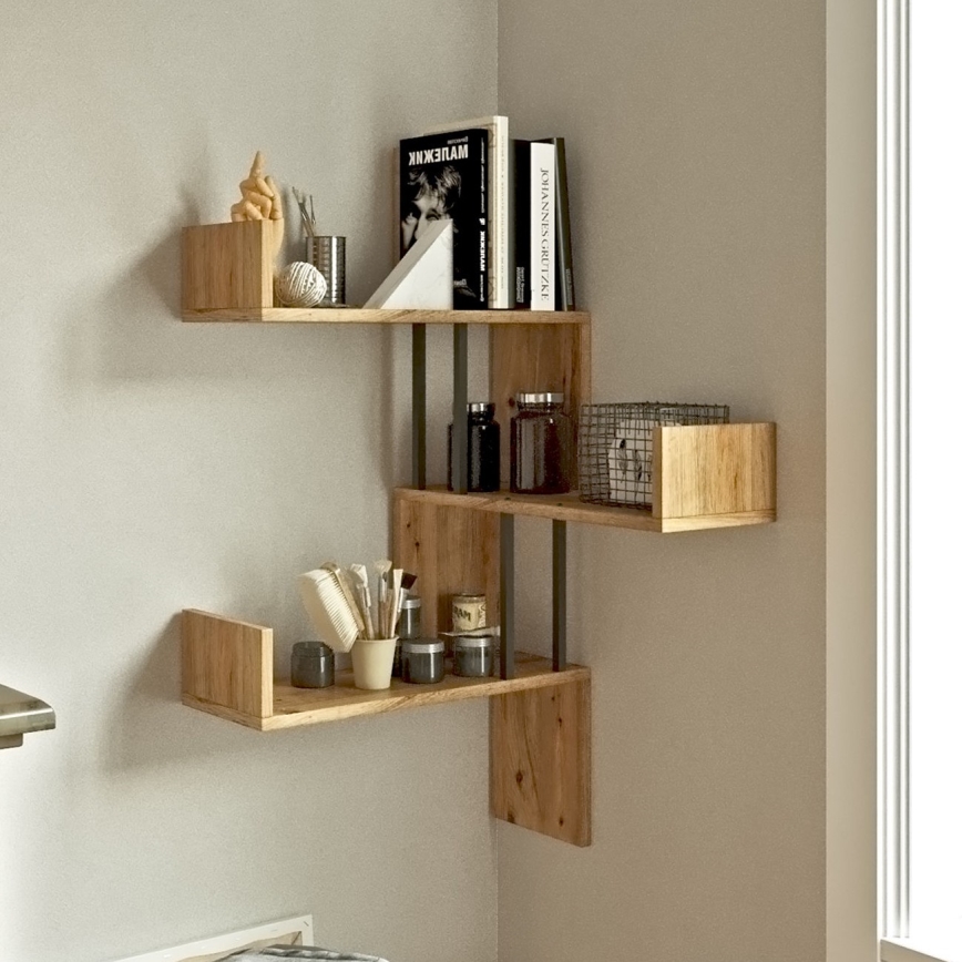 Kulmaseinä hylly 109,4x60 cm atlantin mänty