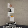Kulmaseinähylly CORNER 105,4x25 cm valkoinen