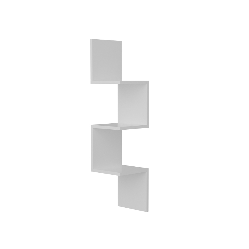 Kulmaseinähylly CORNER 105,4x25 cm valkoinen