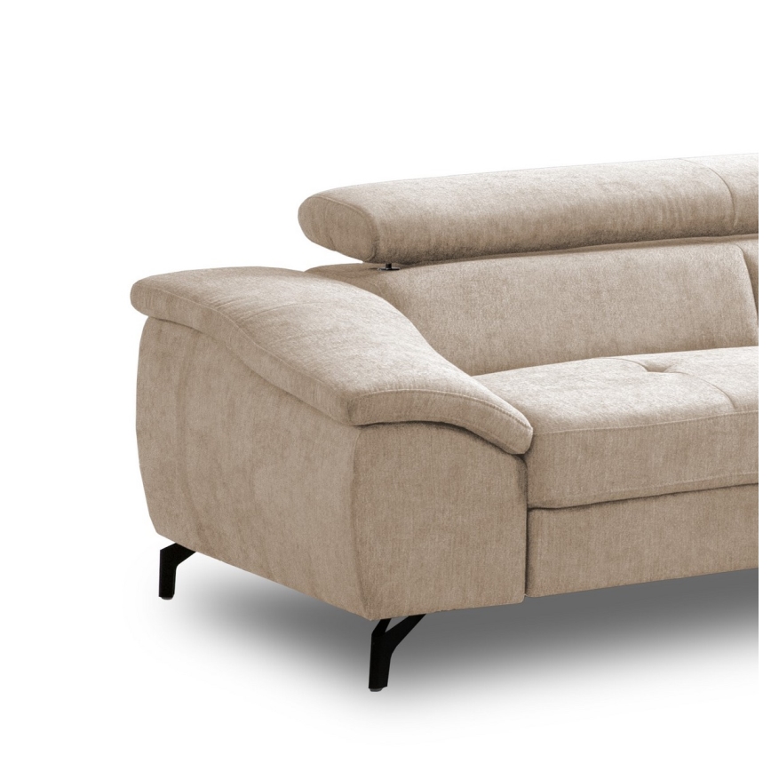 Kulmasohva L-mallinen, säilytystilalla, oikea, beige BRESCIA