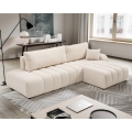 Kulmasohva L-mallinen DESIO, oikea, beige, säilytystilalla ja avattava