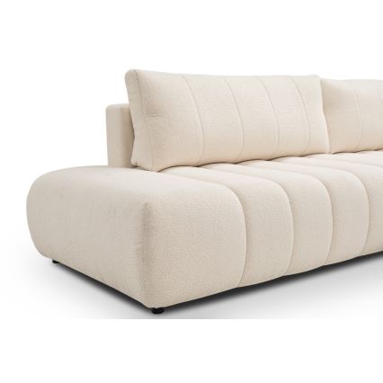 Kulmasohva L-mallinen DESIO, oikea, beige, säilytystilalla ja avattava