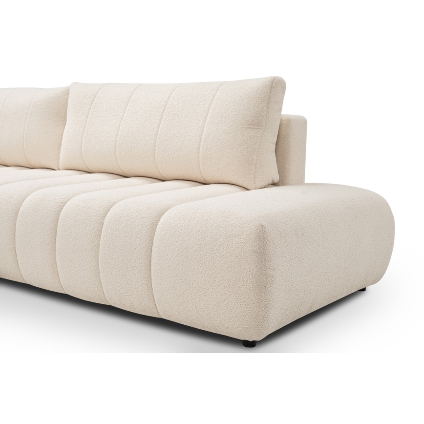 Kulmasohva, jossa säilytystila, L-mallinen, vasen, beige, DESIO, avattava